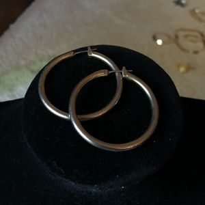 Silver hoops